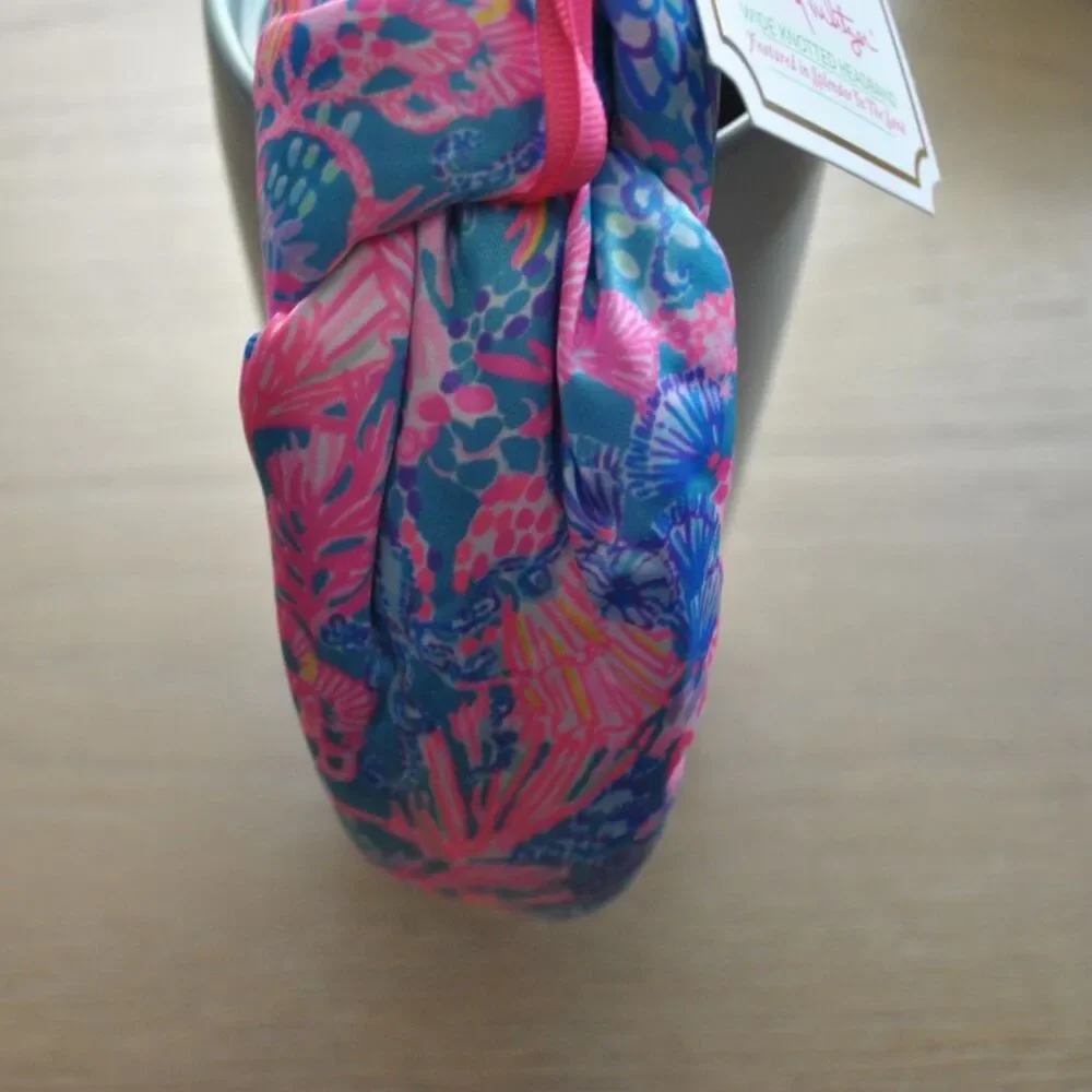 Lilly Pulitzer wide Knotted Satin Headband New